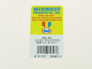 703-03 CLEAR POLYESTER .040 (1.02mm) 